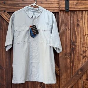 Habit Gray Button-Up Short Sleeve Shirt